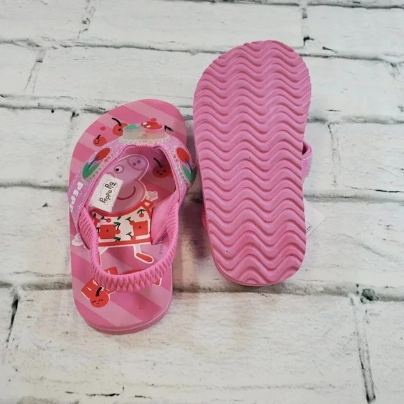 Peppa Pig Flip Flops. Summer Girls Baby Shoes. - Picture 9 of 10